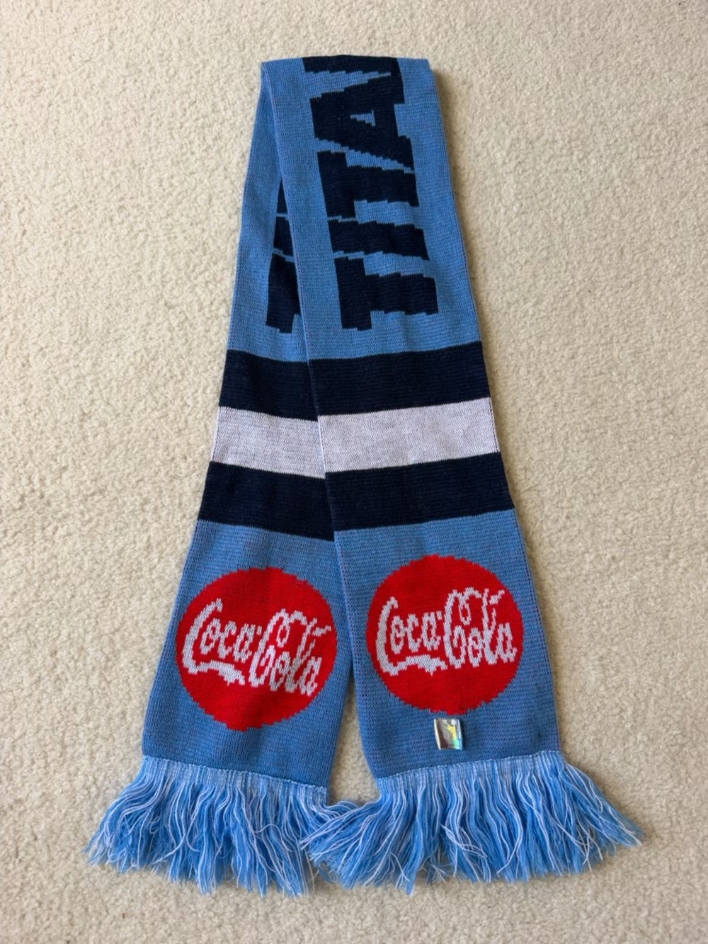 Tennessee Titans  Coca-Cola Sky Blue, Navy & Red Logo Knit Scarf